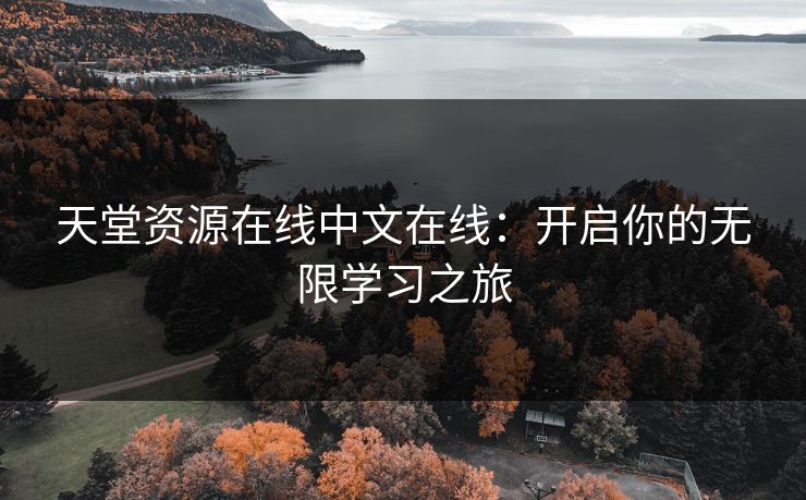 天堂资源在线中文在线：开启你的无限学习之旅