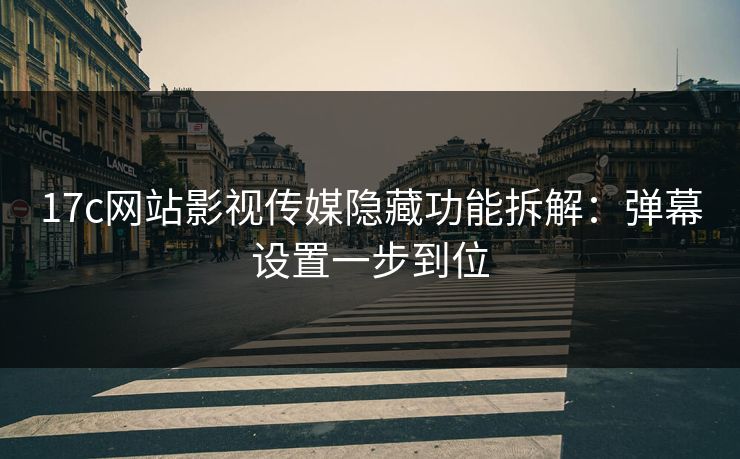 17c网站影视传媒隐藏功能拆解：弹幕设置一步到位